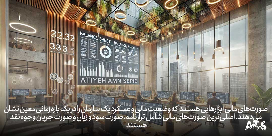 نمونه ترازنامه برای نمایش وضعیت مالی شرکت در یک بازه زمانی مشخص