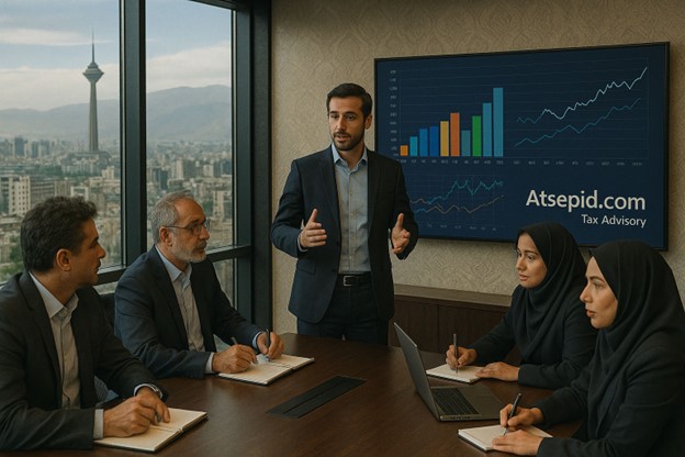 مشاور مالیاتی متخصص در حال تحلیل هزینه‌های پنهان شرکت